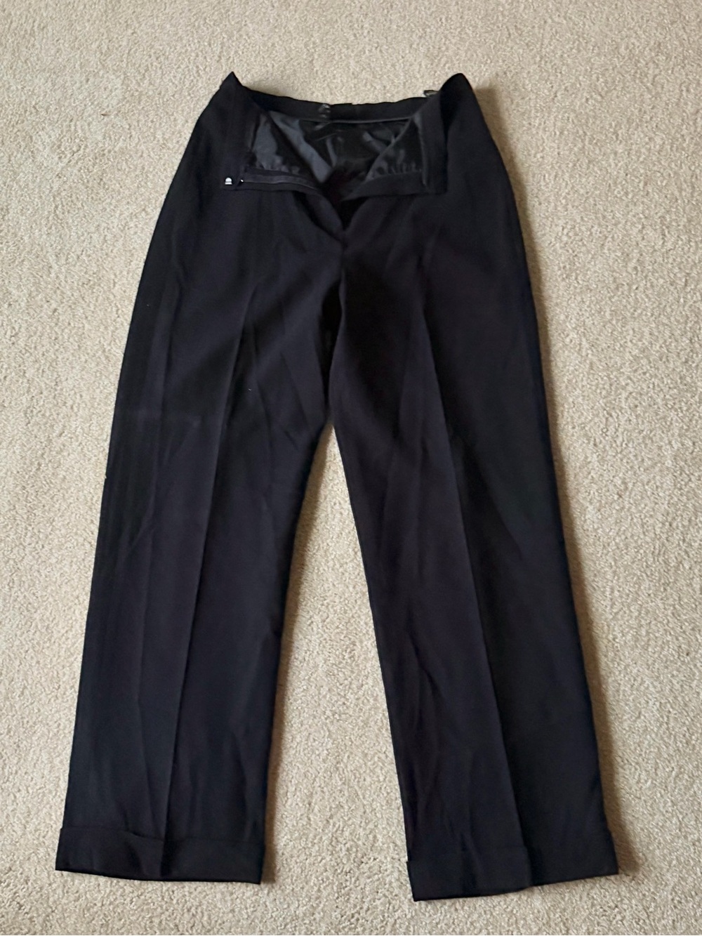 Signature by Larry Levine Women’s Black Lined Formal Dress Pants Size 8